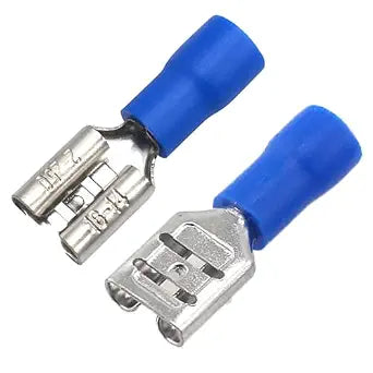6.3mm Female Quick Disconnect Vinyl Insulated Spade Terminal FDD2-250 Blue
