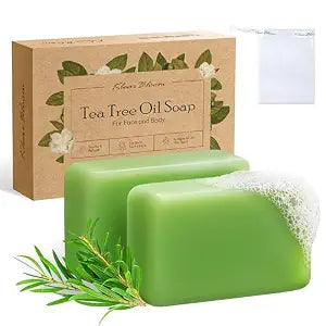 Antifungal Tea Tree Soap for Oily & Blemish-Prone Skin, 2 Bars x 105g