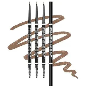 Brow Pencil, 4 Pcs Precision Taupe Eyebrow Pencil Defines,Creates Full,Long Lasting for Perfect Brows, Professional,Natural-Looking Micro Eyebrow Pencils for Women,Eyebrow Color