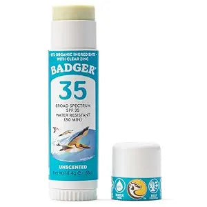 Badger Mineral Sunscreen Face Stick SPF 35, Reef Safe, .65 oz