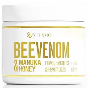 Vitamo Bee Venom Skin Treatment Cream | Face & Neck Wrinkle Moisturizer That Firms & Tightens | Made In USA | Hydrating Skin Restoration with Smoothing Effect | Instant Face Lift Cream, 4oz