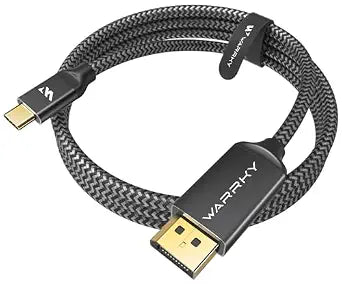 Warrky USB C to DisplayPort Cable 8K@60Hz 4K@240/144Hz [Gold-Plated Plug]