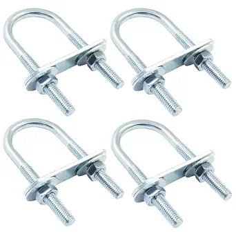 M6 U Bolts, 1 Inch Wide, 25mm x 70mm, 4 Sets