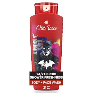 Old Spice Body Wash for Men, Long-Lasting Batman Scent, 24 fl oz