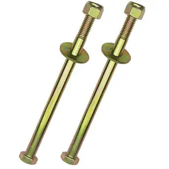 5/8" x 9" Hex Head Bolt by Color Galvanization with Nylon Lock nut and Large Size Washer Assortment Kit,Alloy Steel,Grade 8.(2pcs Pack). by Metalsuberg