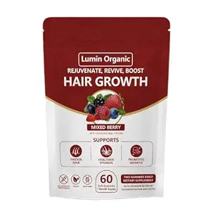 Lumin Hair Growth Gummies,Lumin Organic Gummies-Black Men&Woman,60 Count