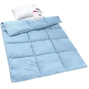 ZPECC Toddler Down Alternative Comforter, 39x47 Hypoallergenic Baby Blanket Quilt, Soft Breathable Lightweight All Season Kids Duvet Insert for Crib Stroller Cot Daycare, Baby Blue