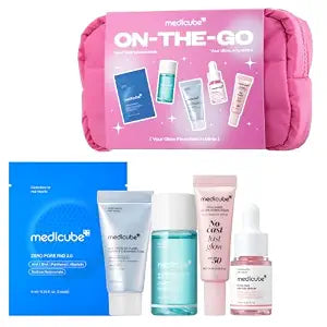 medicube Glow Favorites On-the-Go Kit, Mini Skincare Trial Kit, 5 Piece Set