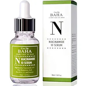Cos De BAHA Niacinamide 10% Serum 1 Fl Oz – Zinc PCA, Hyaluronic Acid & Aloe for Balancing, Pore-Refining & Uneven Tone (30 ml)
