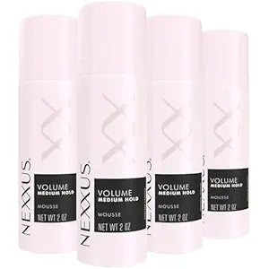 Nexxus Travel Mousse, Volume Medium Hold, Rose Scent 4-Pack, 2 Oz Ea