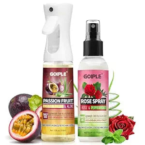 Loc Moisturizing Spray for Dull, Dry Locs - Daily Passion Fruit Hair and Scalp Moisturizer for Dreadlocks, Twists, Microlocks, Braids - Rose Water for Hair Loc Spray Moisturizing Refreshing(2PCS)