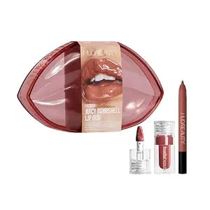 Huda Limited Edition Pink Kit Juicy Bombshell Lip Duo - Lip Pencil and Lip Gloss - Travel Size