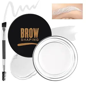 Eyebrow Pomade with Eyebrow Brush, Waterproof & Long Lasting (#06 White)