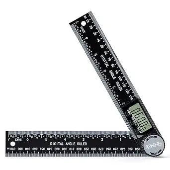 Digital Angle Finder Protractor, 7-Inch/200 mm ABS Ruler