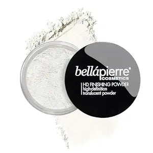 Bellapierre HD Finishing Powder Translucent ï¿½ï¿½ï¿½ Mica-Based Mattifying Setting Powder, Silky Shine-Free Finish, Lightweight Baking Powder, Non-Toxic & Paraben-Free ï¿½ï¿