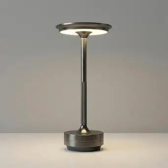 2026 Upgraded 6000mAH for longer battery life. Cordless Table Lamps Rechargeable, Portable Lamp, Stepless Dimming LED Table Light with Memory Function, for Outdoor/Dinner/Patio/Restaurant, (Silver)