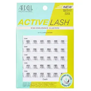 Ardell Active Lash Clusters, Dash - Waterproof, DIY Eyelash Extensions, Multi-Length Individual Lashes, Reusable False Eyelashes, 1 Pack