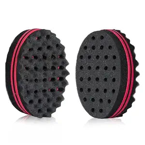 2 Pcs Hair Sponge for Black Men Curls - Double Sided Curling Sponge, Small Holes Hair Twist Tool, Twist Brush for Textured Styling