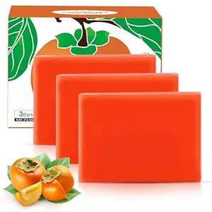 3 PCS Persimmon Soap Bar for Body Odor Control, Natural Body Bar Soap for Old People Smell, Bath Deodorant Bar Soap for Eliminating Smell Odor Deeply Cleansing