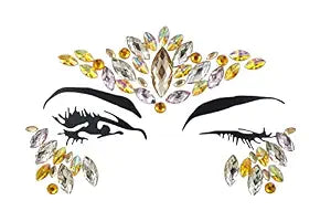 face gems silver gold halloween makeup face jewels body glitter rhinestone rave festival face body temporary tattoos felf-adhesive crystal sticker for music festivals bohemian