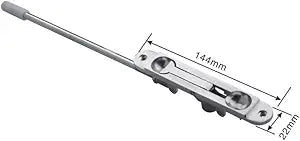 TOGU 2 Pack 10" Solid Lever Extension Flush Bolt For Metal Doors,Aluminum Doors,Steel Doors,Flush Mount Extension Bolt For Commercial Applications,Store,School,Office,Satin Nickel