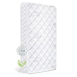 Letmxiu Premium Crib & Toddler Mattress,100% Knitted Fabric, Premium Fleece Surface-Hypoallergenic, 5" Thick Firm Soft Crib Mattress, Non-Toxic - Fits Standard Cribs & Toddler Beds