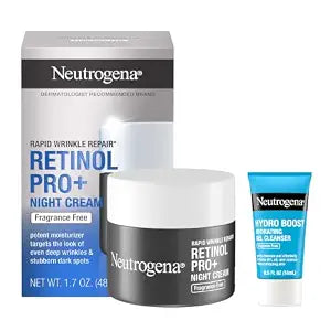 Neutrogena Rapid Wrinkle Repair Pro+ Night Cream + Trial Cleanser, 2 pk