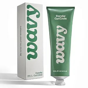 Wavy Everyday Curl Cream for Men – Lightweight Curl Styling Cream with Natural Hold, Frizz Control, Textured Definition, Naturally Scented with Lemon, Pepper, Clary & Geranium