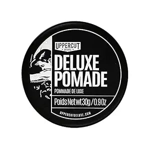 UPPERCUT DELUXE Deluxe Pomade, Midi 0.9 oz / 30g - Strong Hold, High Shine Hair Pomade – Water-Based, Easy Washout – Classic Barber Styling for Slick Backs, Side Parts & Pompadours
