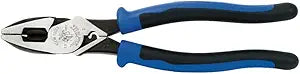 Klein Tools J2000-9NECRTP Side Cutter Linemans Pliers, Made in USA, with Tape Pulling and Wire Crimping, High Leverage, 9-Inch