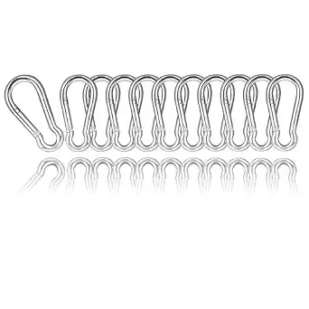 Spring Snap Hook,2.36IN Heavy Duty Carabiner Clip(10PCS,Silver)