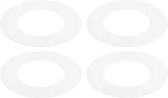 Goof Trim Ring for LED Recessed Can Lights, 4 Pack Ceiling Downlight Trim Ring Cover 5.9-Inch x 8.07-Inch (ID x OD) Matte White, Paintable Surface, Steel Construction