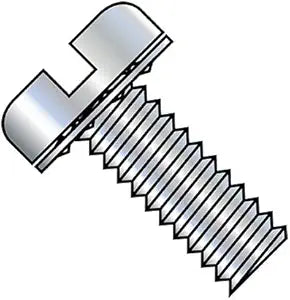 1/4-20X1/2 Slotted Pan Internal Sems Machine Screw Fully Threaded Zinc (Pack Qty 2,000) BC-1408ISP by Shorpioen