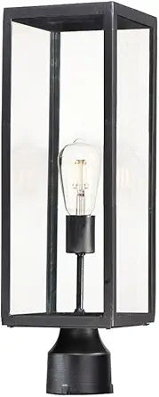 Maxim Lighting Catalina 1-Light Light Fixture | Dark Bronze Aluminum Finish | Clear Glass Shade | Industrial Indoor Light Fixture | Dimmable | Home Decor Light Fixture | 30090CLDBZ