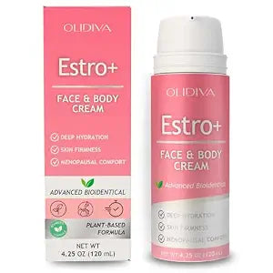 Estro+ Face Cream for Woman | Bioidentical Hormone Support & Synthetic Estriol Free Skin Hydration | For PMS & Menopausal Comfort & Skin Firmness ��� 4.23 oz (3 Month Supply)