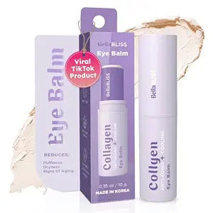 Bella Bliss Collagen Eye Balm Stick for Dark Circles, Puffiness & Wrinkles – Cooling Under Eye Cream with Collagen, Anti-Aging & Hydrating Formula – Made in Korea - 0.35 oz / 10 g - Pack of 1