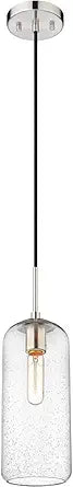 Z-Lite 738P17-BN Monty Pendant, 1-Light 100 Watts, Brushed Nickel