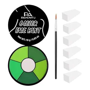 Green Face Body Paint, 6 Colors Body Paint SFX Makeup Palette