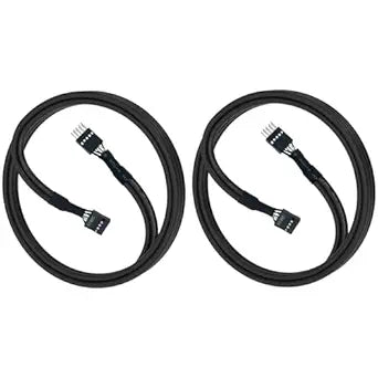 SDTC Tech 2 Pcs USB Header Extension Cable USB 2.0 9-Pin Male to Female