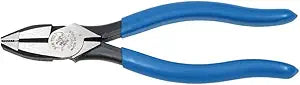 Klein Tools D2000-7 Pliers, Heavy Duty Side Cutters, High Leverage fFor Cutting ACSR, Screws, Nails and Most Wire, 7-Inch 7-Inch Light Blue