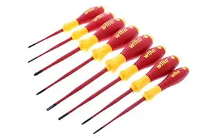 Wiha 32197 Insulated SlimLine/Phillips/Square Driver Set, 8-Piece