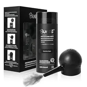 Hair Building Fibers, Plant-based 2-in-1, 0.98oz, Men Women, Black