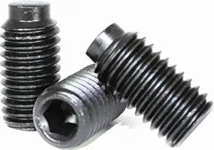 Socket Set Screw, Half Dog Point, 10-32 x 1", Alloy Steel, Black Oxide, Hex Socket (Quantity: 100) Fine Thread, #10 Grub/Blind/Allen/Headless Screw, Length: 1 inch