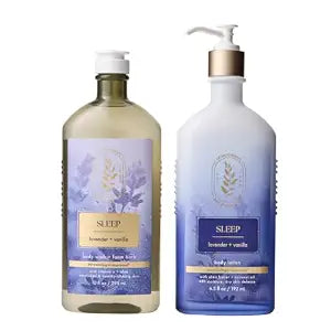 Bath & Body Works Body Wash and Body Lotion, Lavender Vanilla, 2 Pack