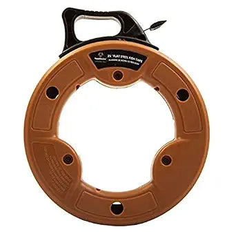 Southwire Fish Tape Tool - Durable 1/8-Inch Tempered Spring Steel for Efficient Wire Pulling - High-Impact Case - Ergonomic Handle - Fast Rewind Design - 25-Foot Length