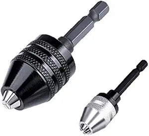 aiyun Mini Drill Chuck Adapter Impact Driver Keyless (0.6-8mm,0.3-3.6mm)
