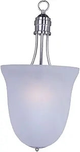 Maxim 10048FTSN Logan Modern Frosted Glass Pendant Ceiling Light, 3-Light 180 Total Watts, 26"H x 13"W, Satin Nickel