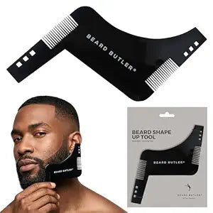 Beard Shape Up Tool by Beard Butler ��� Beard Template & Lineup Tool ��� Achieve Sharp Edges, Clean Lines & Perfect Symmetry ��� Shaping Guide for Jawline & Neckline