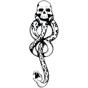 Death Eater Costume Temporary Tatttoos for Party Supplier 20 Sheets