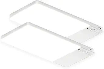 FULEN 2 Pack Rechargeable Motion Sensor Ceiling Light Upgraded, Cordless Closet Light with 12000mAh Battery, LED Shower Light for Bathroom,Pantry,Porch,Garage,3000K/4500K/6000K, Remote Control